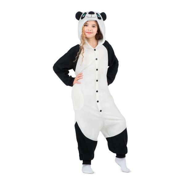 Viving Costumes Infant Panda Kigurumi Bear With Hood And Tail Costume Branco M