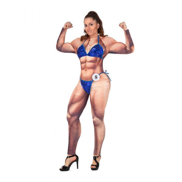 Mom Fantasia De Fisiculturista Feminina One Size Multicolor