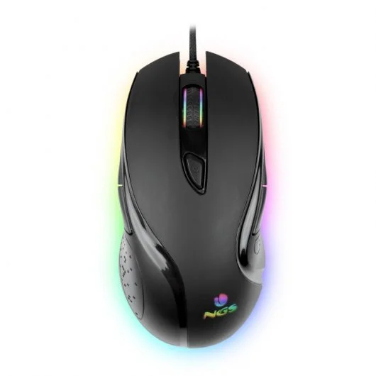 NGS Gaming GMX-125 Raton USB 7200dpi – Iluminacion LED RGB – 8 Botones Programables – Uso Ambidiestro – Cable Trenzado de 1.80m