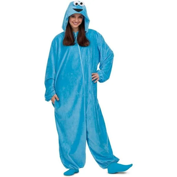 Viving Costumes Cookie Monster Pajamas Disfarce Azul S