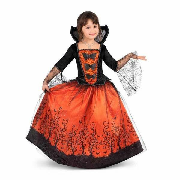Mom Fantasia De Menina Vampira 3-4 Anos Orange / Black