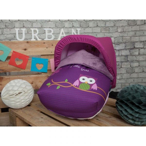 Babyline Saco Porta bebé Buho morado (capota no incluida)