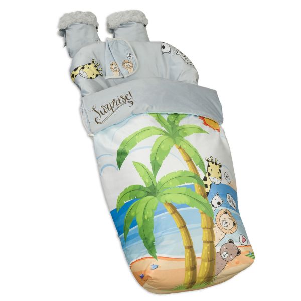 Babyline Saco para Carrinho Impermeável com Luvas e Cubre Arnés Beach