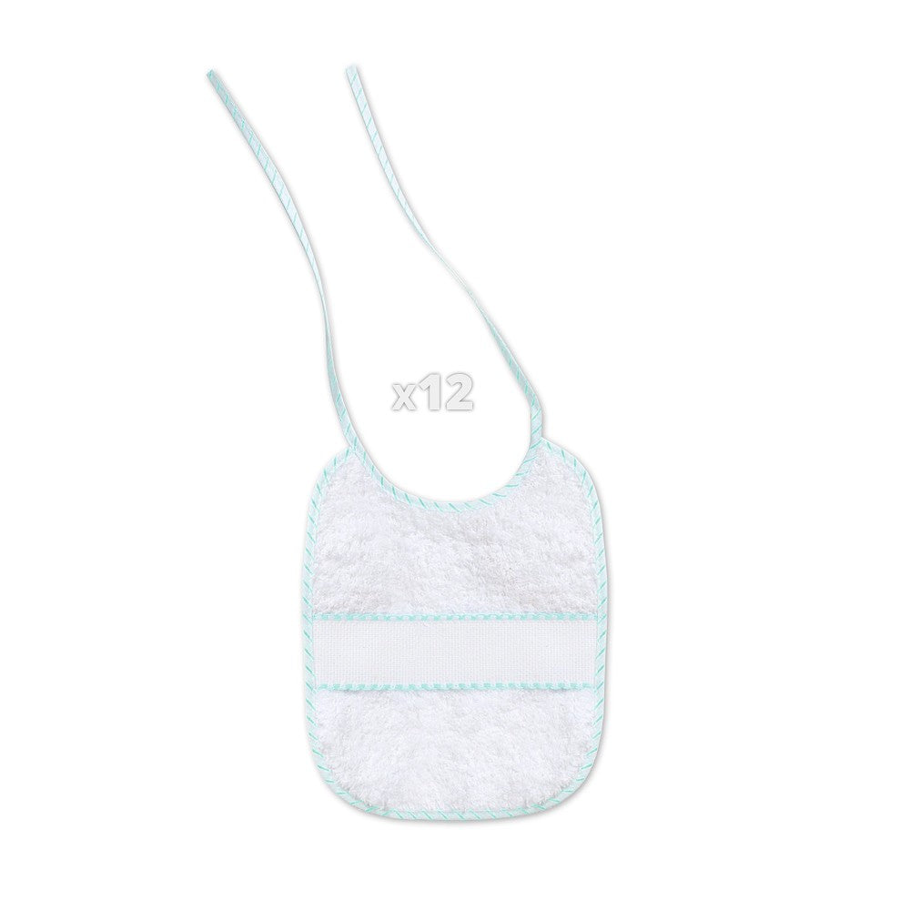 Babete Em Ponto Cruz 20X25 Branco / Verde Interbaby