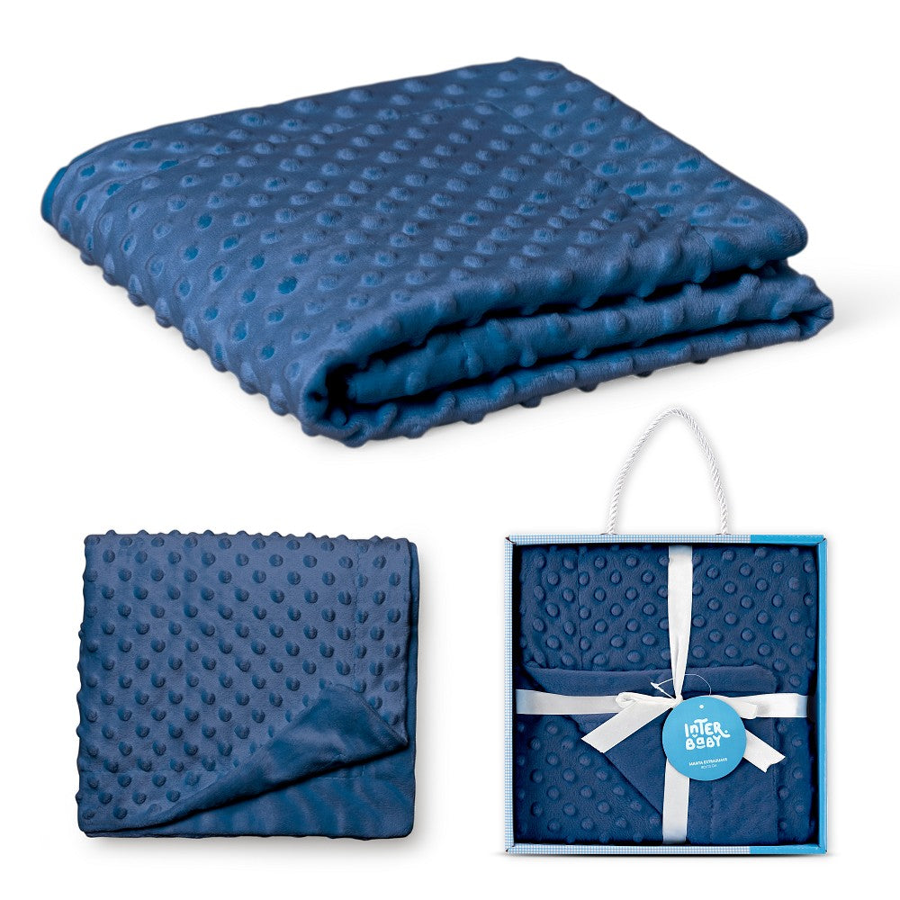 Manta Bubble 80 X 110 Coralina Azul Marino Interbaby
