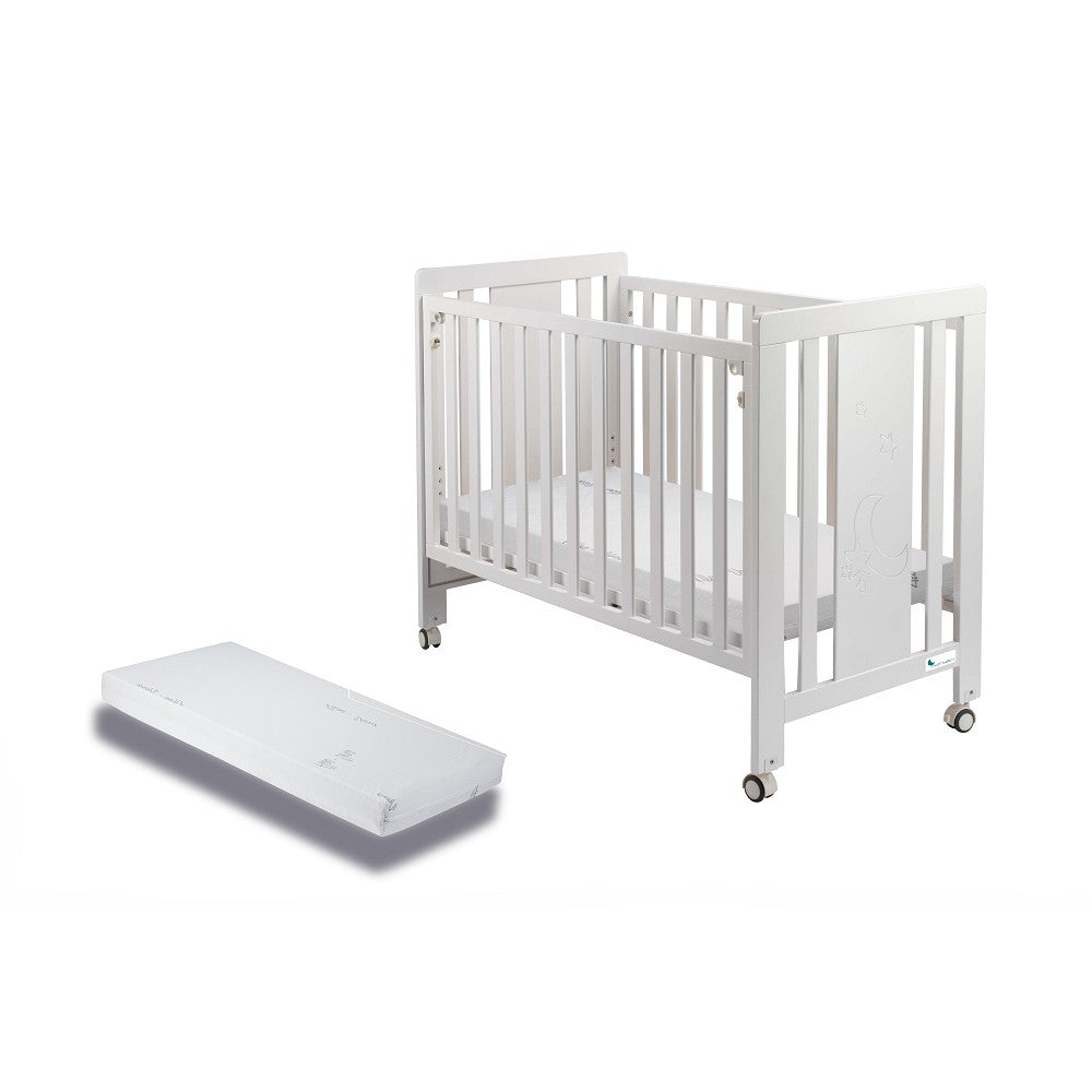 Cama de grades 60X120 Monet Branco Color+Mattress Interbaby