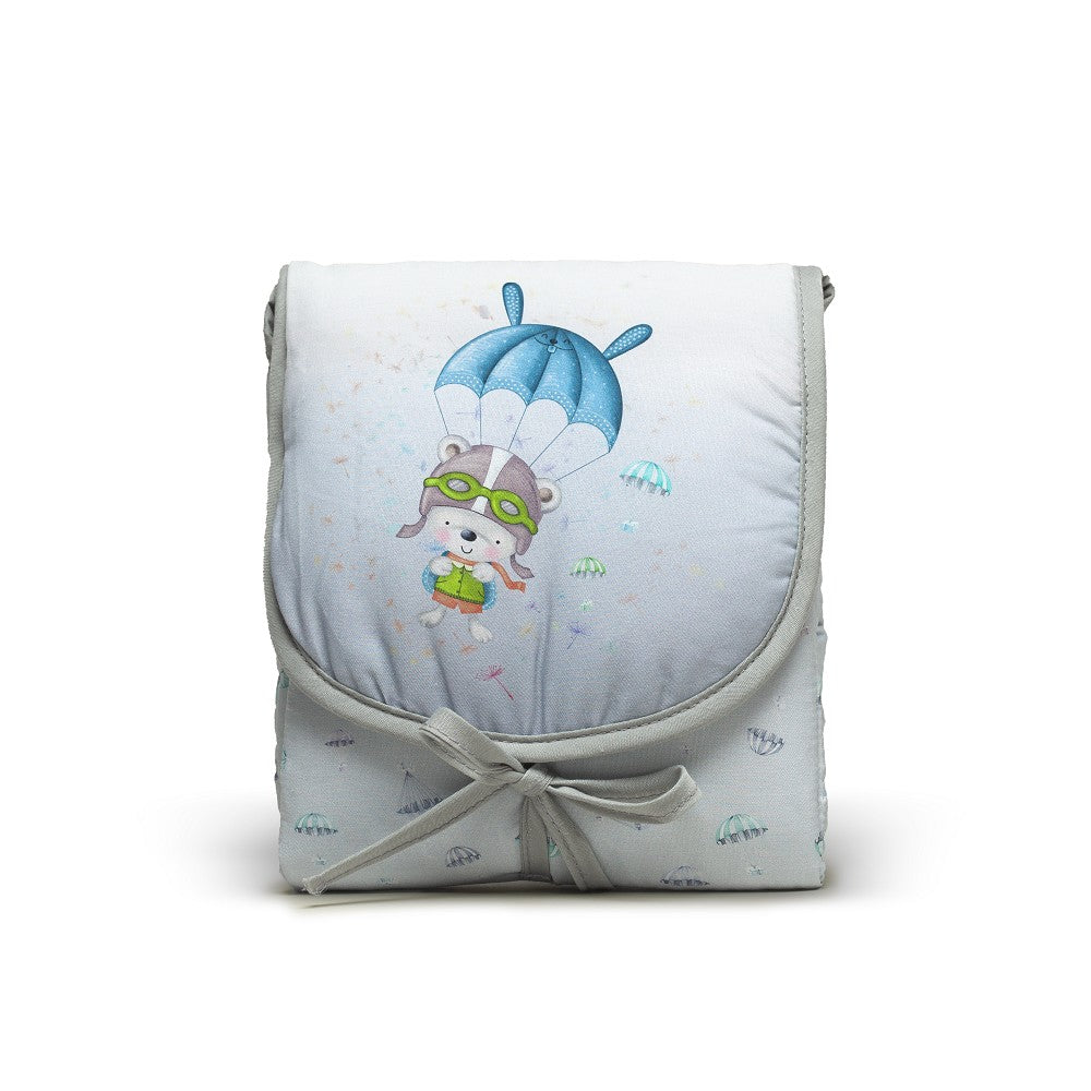 Muda Fraldas 45X75 Cm Algodão+Plástico Paraquedista Azul Interbaby