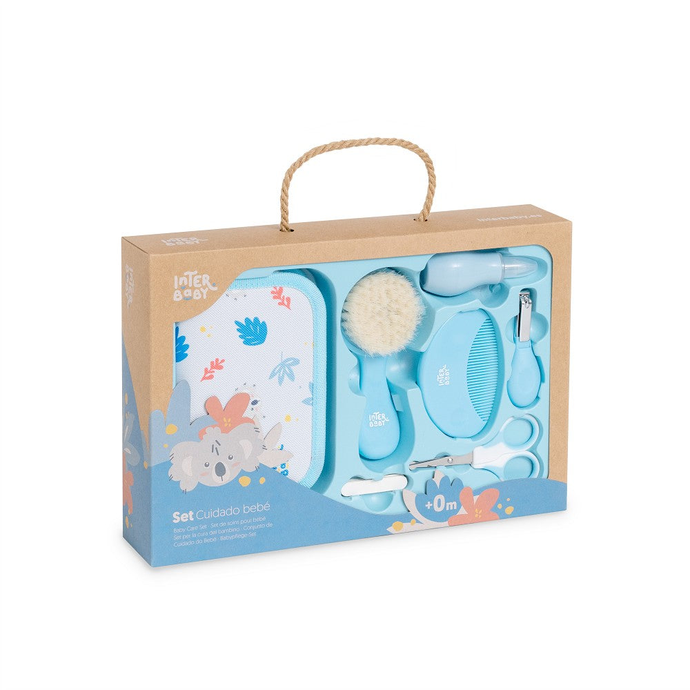 Estojo de Higiene (Pente+Escova+Tesoura) Koala Azul Interbaby