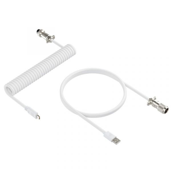 Newskill Coil Cabo Cabo Espiral USB-C Branco