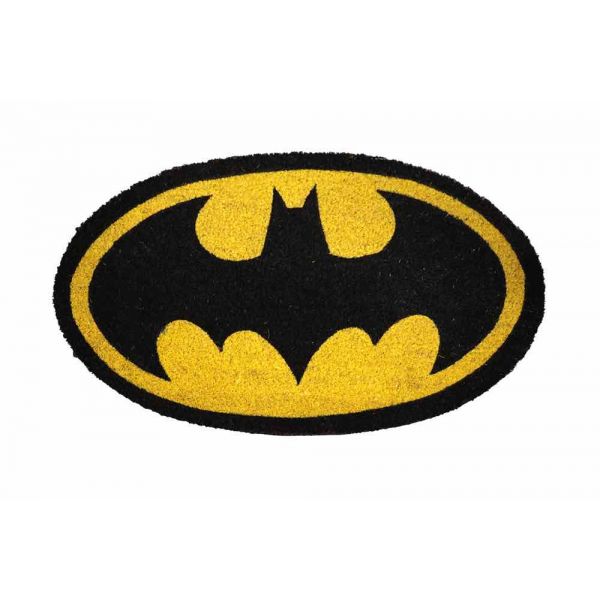Tapete SD Toys Felpudo Oval Batman Amarelo e Preto 60x40