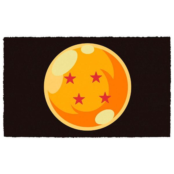 Tapete SD Toys Fibra de Coco Dragon Ball Bola 4 Estrellas Preto 60x40cm