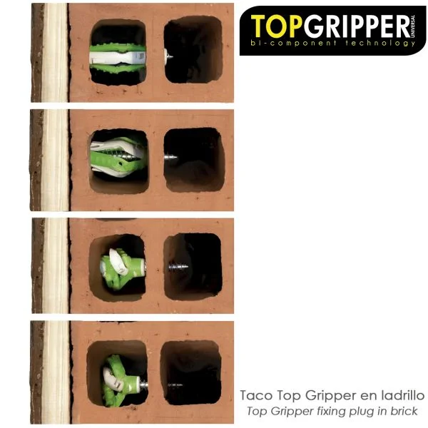WOLFPACK Taco Topgripper Bimaterial Ø 5 mm. (caja 200 Unidades) Taco Anclaje Universal, Taco Hormigon, Taco Pladur, Taco Ladrillo Af 13136000