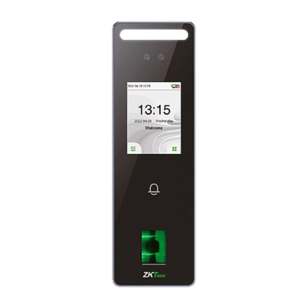 Tedee - Acesso biométrico ZKTeco com reconhecimento facial e leitura de impressões digitais + Relé de Segurança