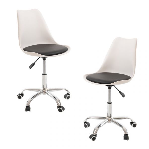 Presentes Miguel Conjunto 2 Cadeiras Neo Branco e Preto
