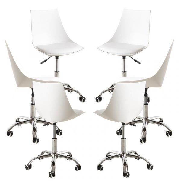 Presentes Miguel Conjunto 6 Cadeiras Blok Office Branco