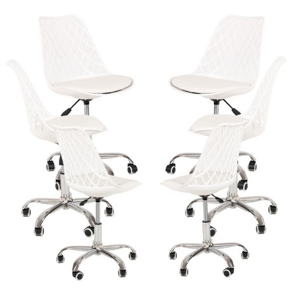 Presentes Miguel Conjunto 6 Cadeiras Mima Office Branco
