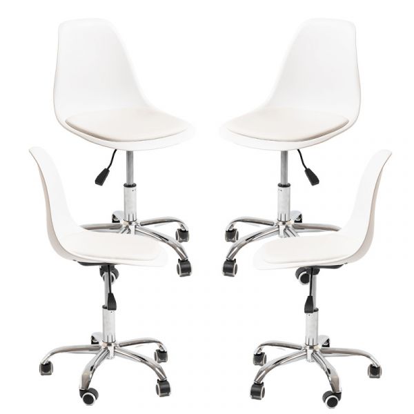 Presentes Miguel Conjunto 4 Cadeiras Dami Office Branco