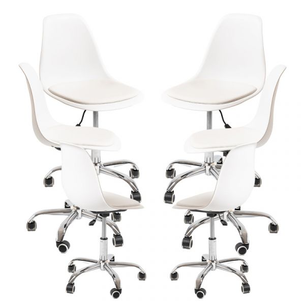 Presentes Miguel Conjunto 6 Cadeiras Dami Office Branco