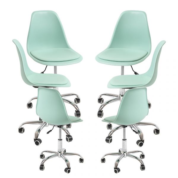 Presentes Miguel Conjunto 6 Cadeiras Dami Office Celadon