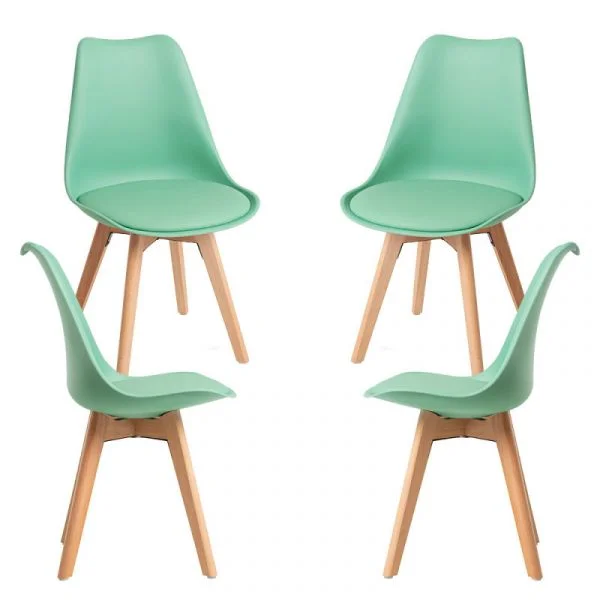 Presentes Miguel Conjunto 4 Cadeiras Synk Basic Verde Jade