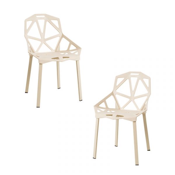 Presentes Miguel Conjunto 2 Cadeiras Omega Beige