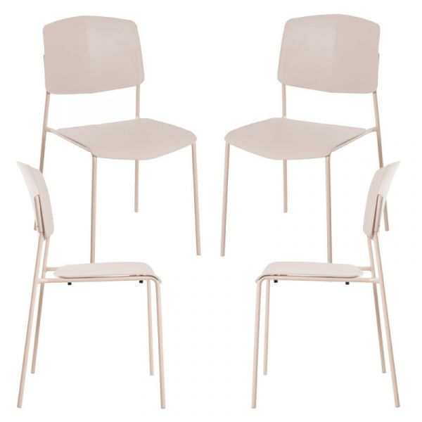 Presentes Miguel Conjunto 4 Cadeiras Chiel Beige