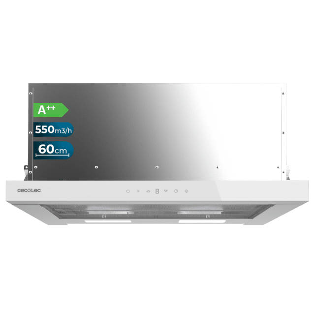 Exaustor Cecotec Bolero Flux TLT 605500 Glass White Classe A++