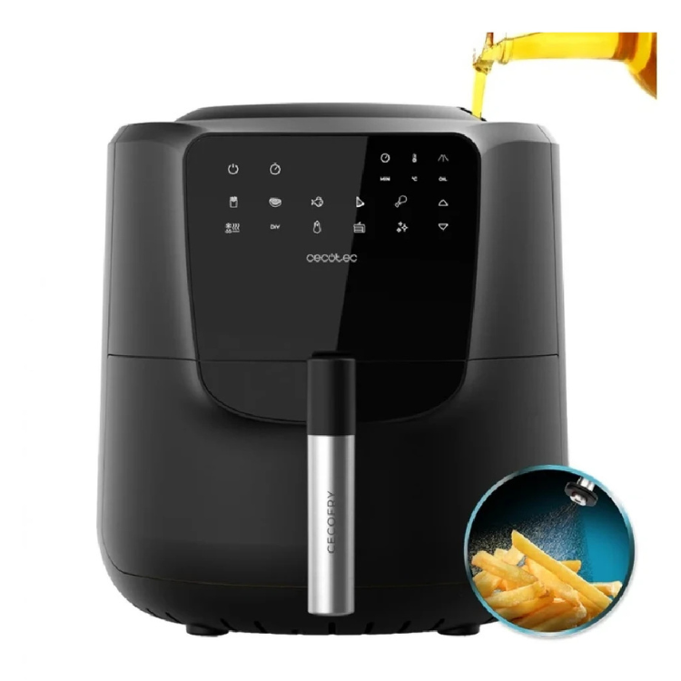 Fritadeira Cecotec Air Fryer Rain 3300 5,5L 1550W Preto