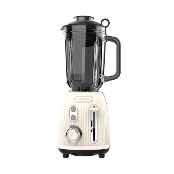 Liquidificador Cecotec Power Black Titanium Retro Bege - 1.5L 1200W
