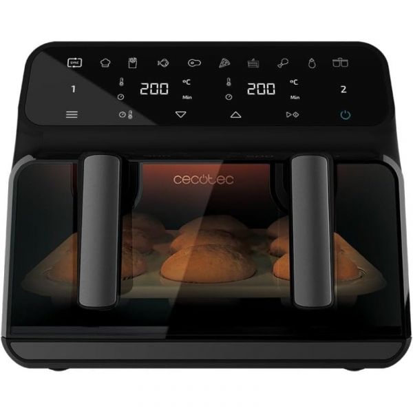 Fritadeira Cecotec Cecofry Advance 9000 Window 9L 2200W Preta