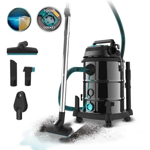 Aspirador Cecotec Conga Rockstar Wet & Dry Steel Pro Tool 1600 W 30 L HEPA Preto