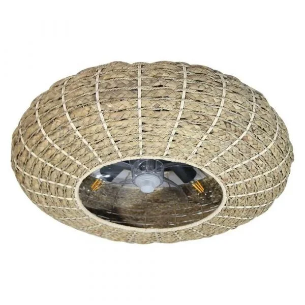 Cecotec Ventilador de Teto EnergySilence LampAero 650 Natural Wicker