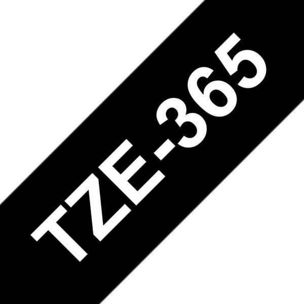 Fita Laminada Brother TZE-365 Branco/Preto Compativel
