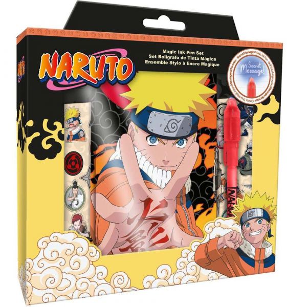 Kids Licensing Diário + Esferográfica Mágica Naruto Shippuden Preto (1 Un.)