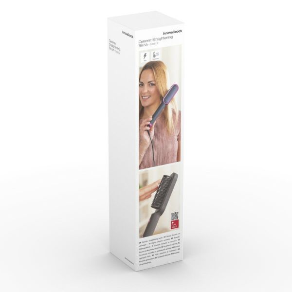 Alisador de Cabelo InnovaGoods Escova Alisadora Cerâmica Cestrus