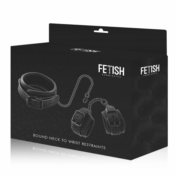 Fetish Submissive Bondage Fetish Submissive Collar And Wrist Cuffs Vegan Leather