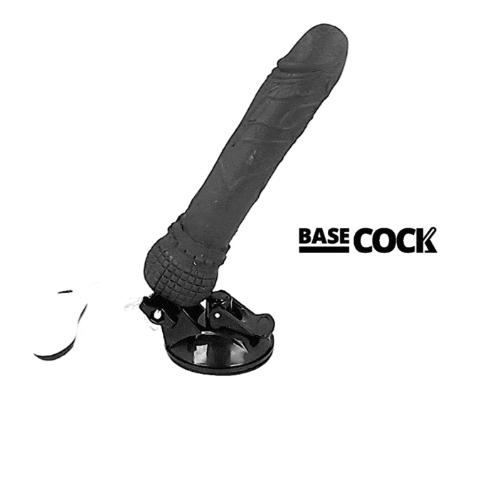 Basecock – Vibrador De Controle Remoto Realista Preto 19,5 Cm
