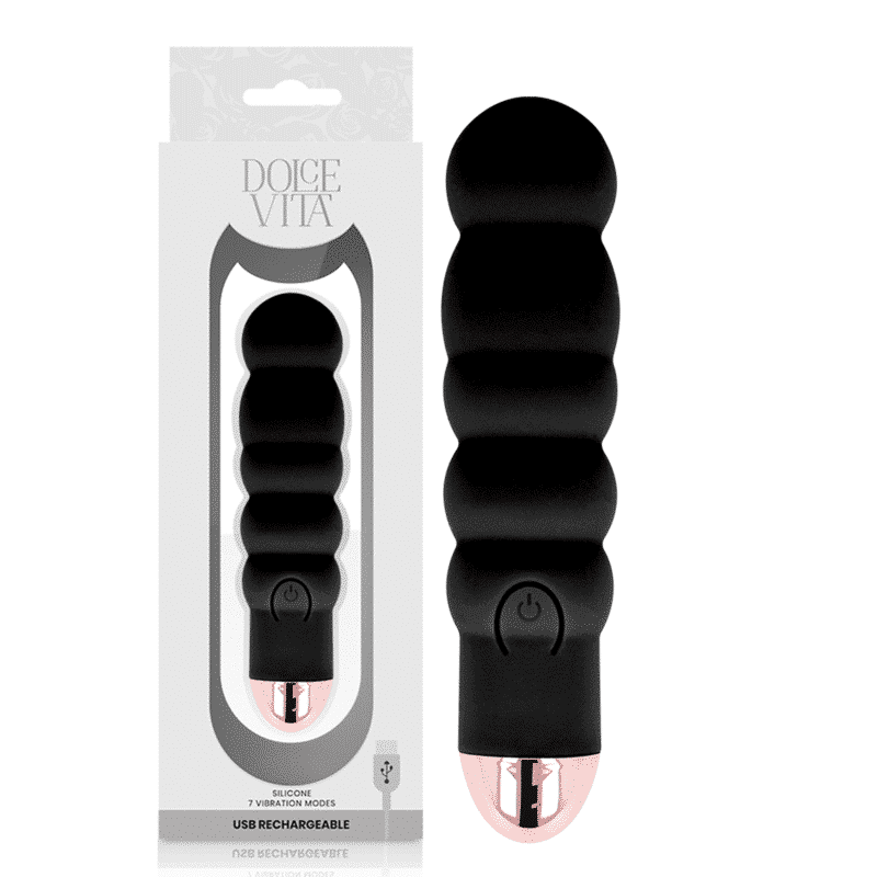 Dolce Vita – Vibrador Recarregável Seis Preto 7 Velocidades
