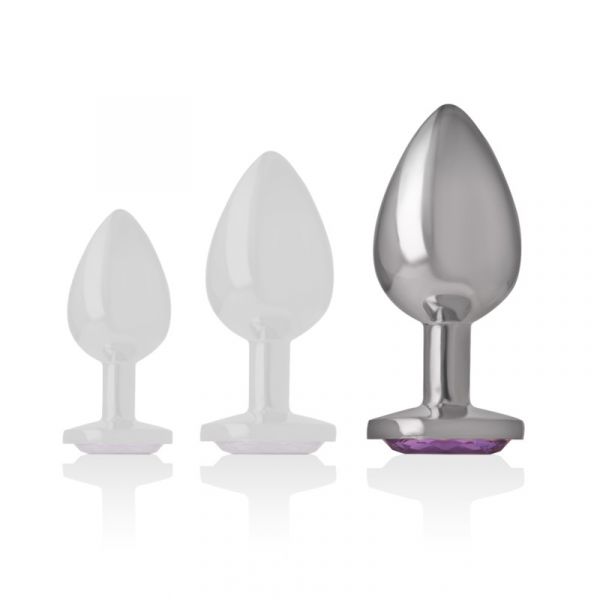 Intense Fun Intense Anal Plug Metal Violet Size L
