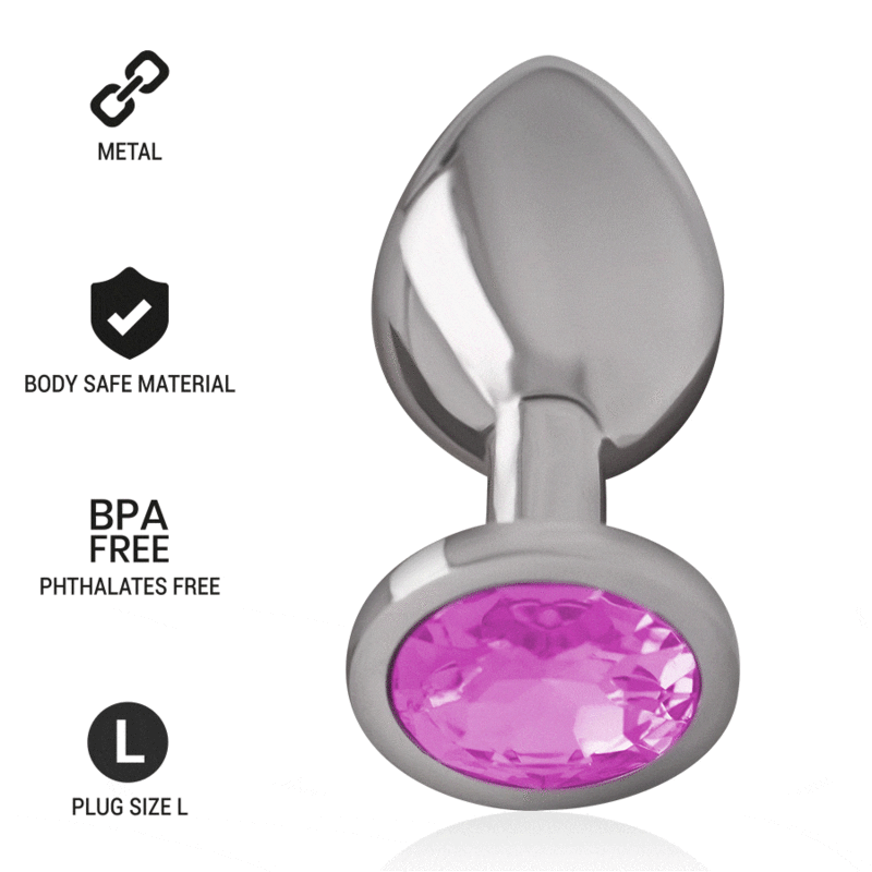 Intense Fun Intense Anal Plug Metal Pink Size L