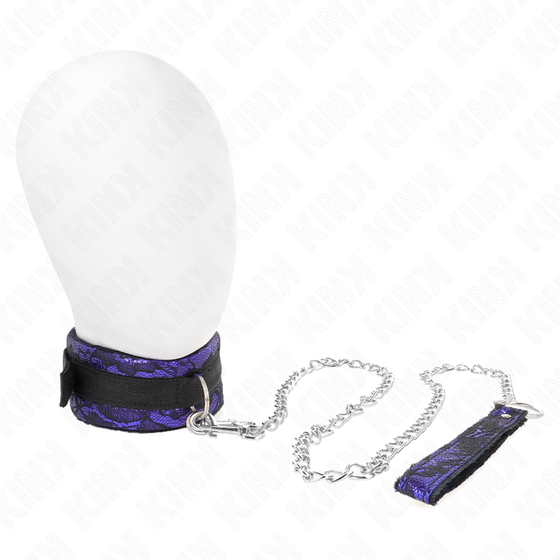 Kink Colar Curto de Renda de Veludo com Cinto 105 cm com Defeito em Nylon 44 x 5,5 cm