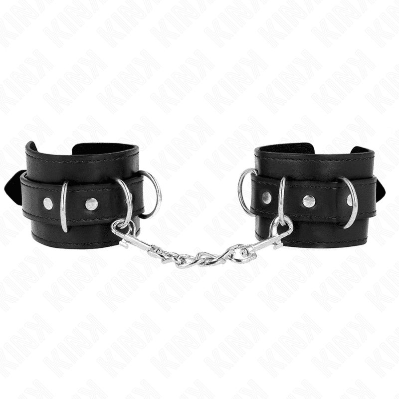 Kink 3 Retenções de Pulso D-ring Ajustáveis Preto 17,5-25 cm x 6 cm