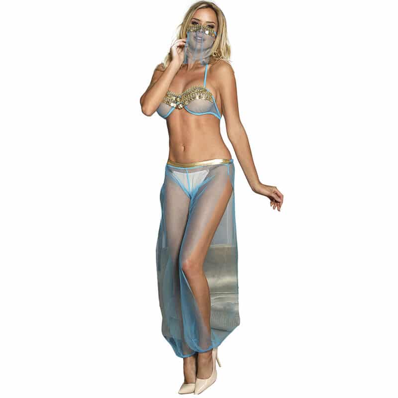 Subblime – Conjunto De Lingerie Azul Estilo India L/Xl