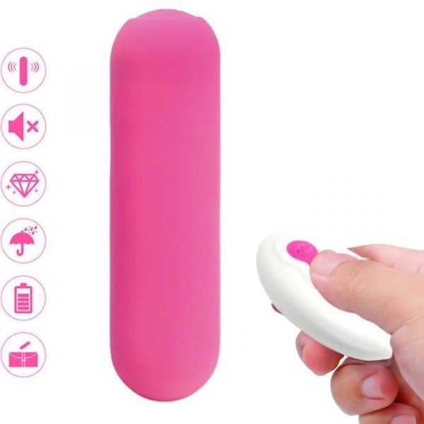 Armony Splash Joie Vibrador Bullet Silicone Controle Remoto 10 Vibrações 75 X 19 cm Rosa