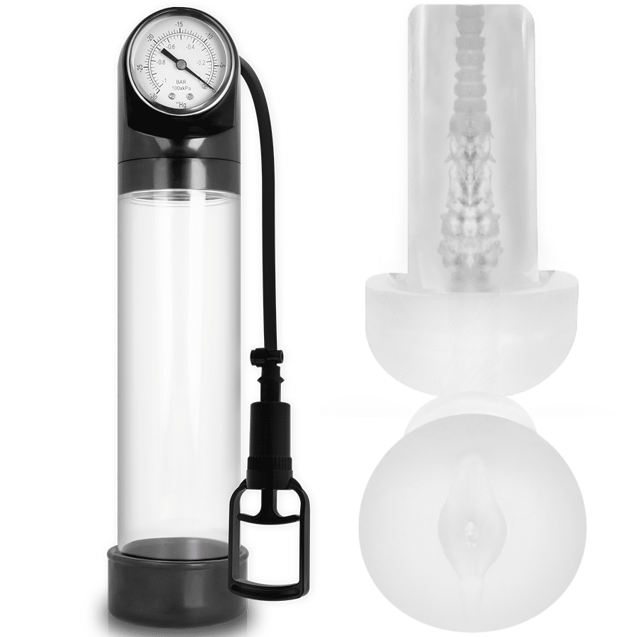 Pump Addicted Rx9 Transparente com Masturbador
