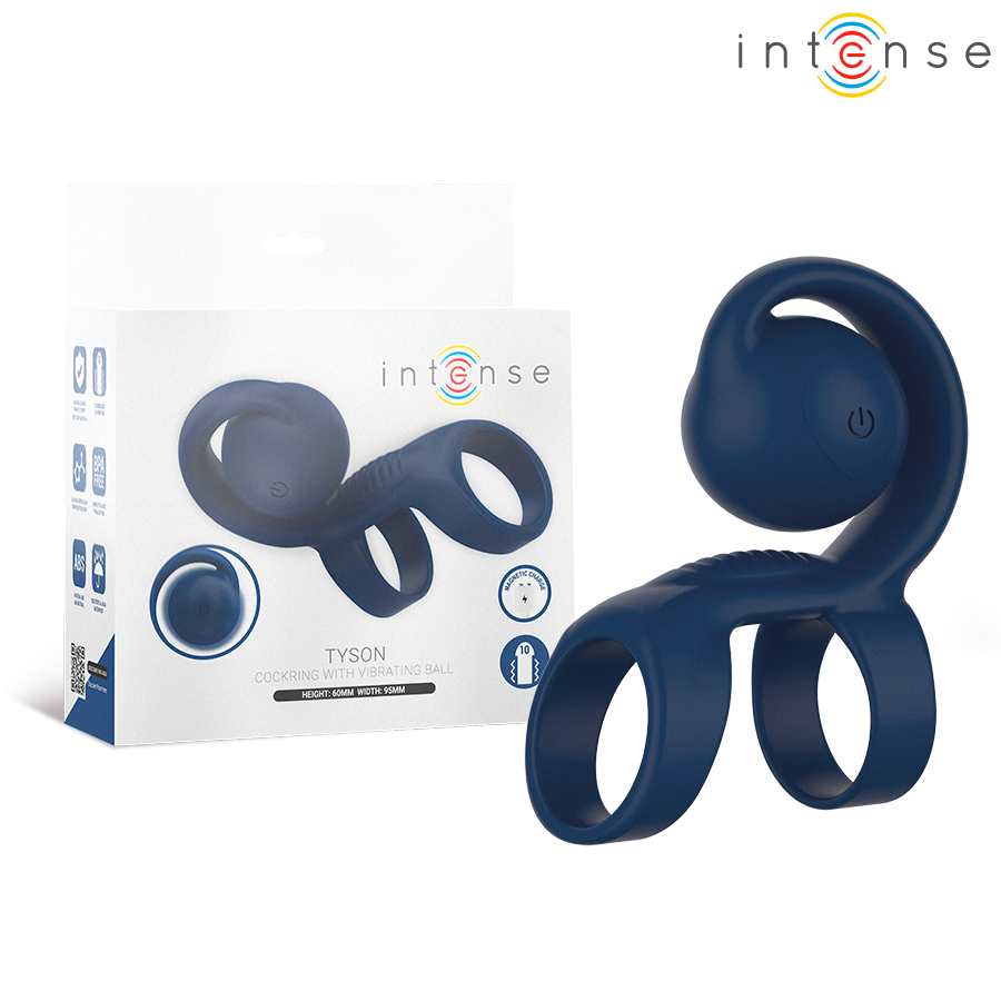 INTENSE - ANEL PENIANO TYSON COM BOLA VIBRATÓRIA Ø 3,2 CM