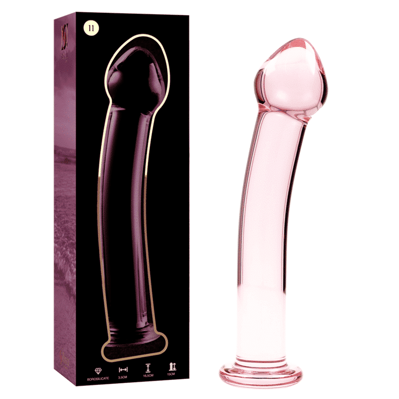 NEBULA SERIES BY IBIZA – MODELO 11 DILDO VIDRO BOROSILICADO ROSA 16 CM -O- 3 CM