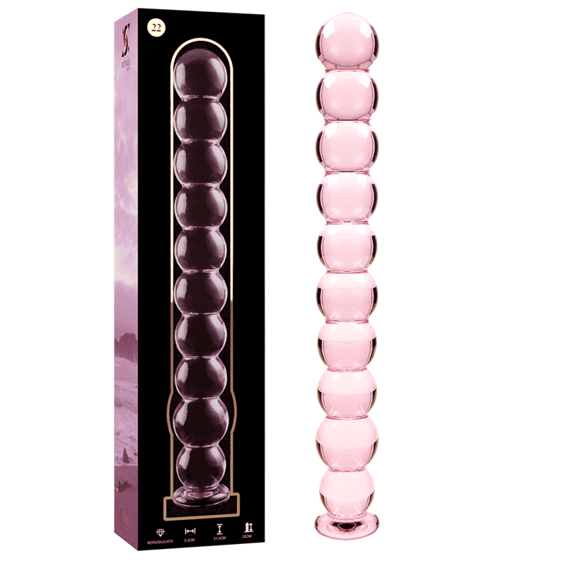 NEBULA SERIES BY IBIZA – MODELO 22 DILDO VIDRO BOROSILICADO ROSA 21.5 CM -O- 2.5 CM