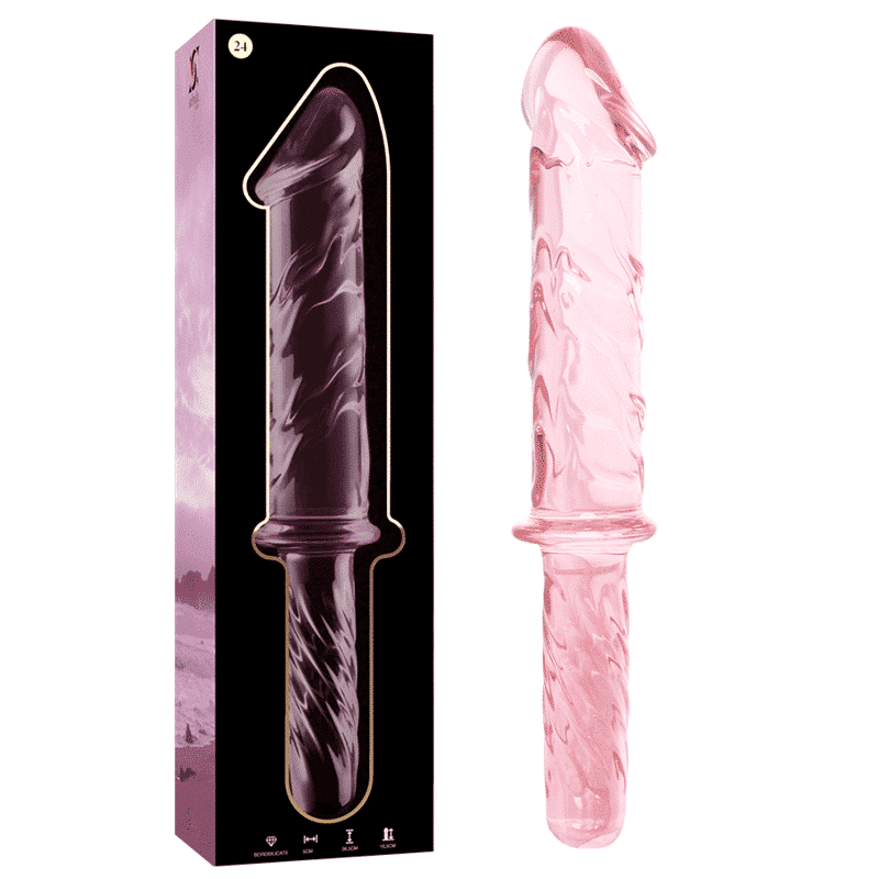 NEBULA SERIES BY IBIZA – MODELO 24 DILDO VIDRO BOROSILICADO ROSA 28.5 CM -O- 5 CM