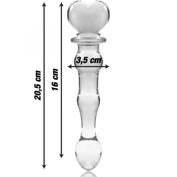 Nebula Series By Ibiza Modelo 21 Dildo Vidro Borosilicado 20,5 X 3,5 cm Transparente